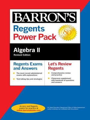 cover image of Regents Algebra II Power Pack Revised Edition